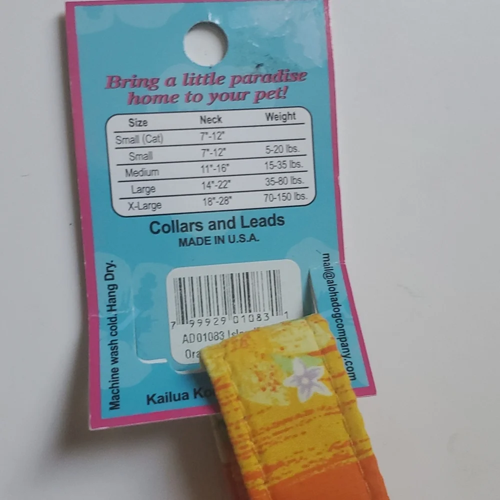 HP 👏 Aloha Dog Company Flower Collar-Large